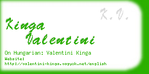 kinga valentini business card